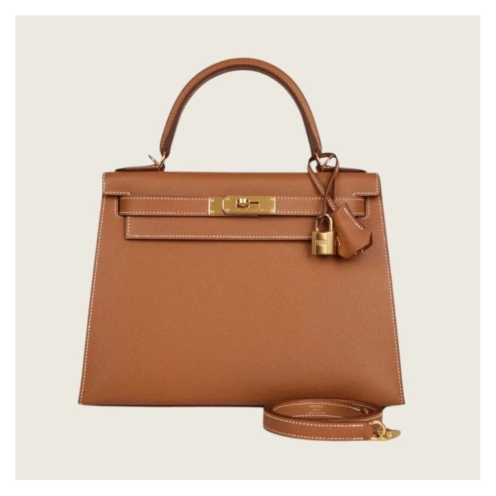Hermes Kelly 28 Gold Epsom Gold Hardware,Hermes,BAGS