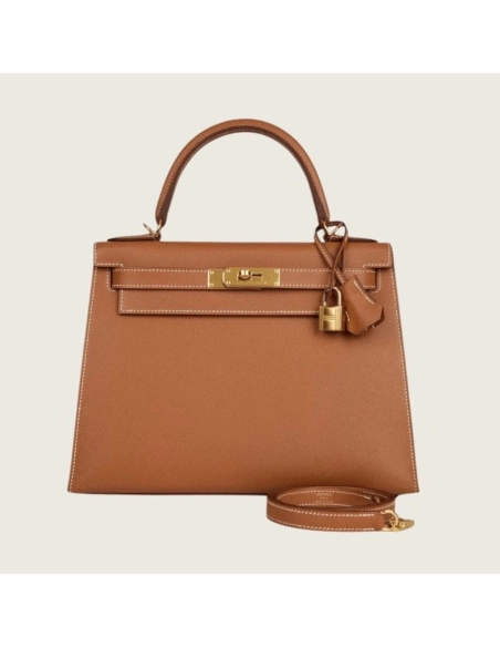 Hermes Kelly 28 Gold Epsom Gold Hardware,Hermes,BAGS