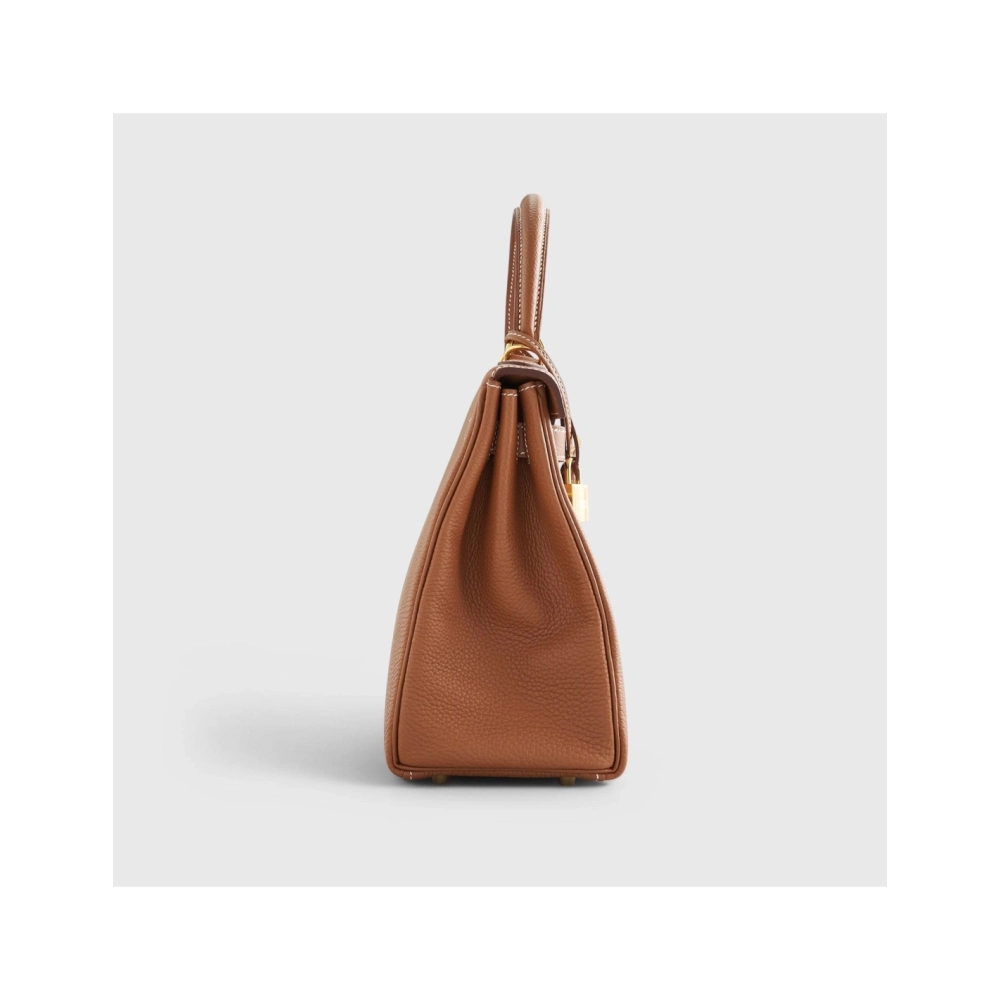 Hermes Kelly 28 Togo Gold Retourne W Nata Strap Gold Hardware,Hermes,BAGS