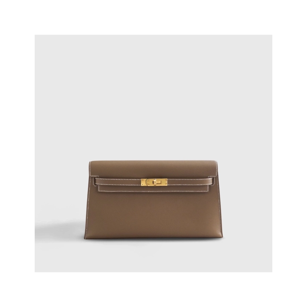 Hermes Kelly Elan 27 Veau Madame Etoupe Gold Hardware,Hermes,BAGS