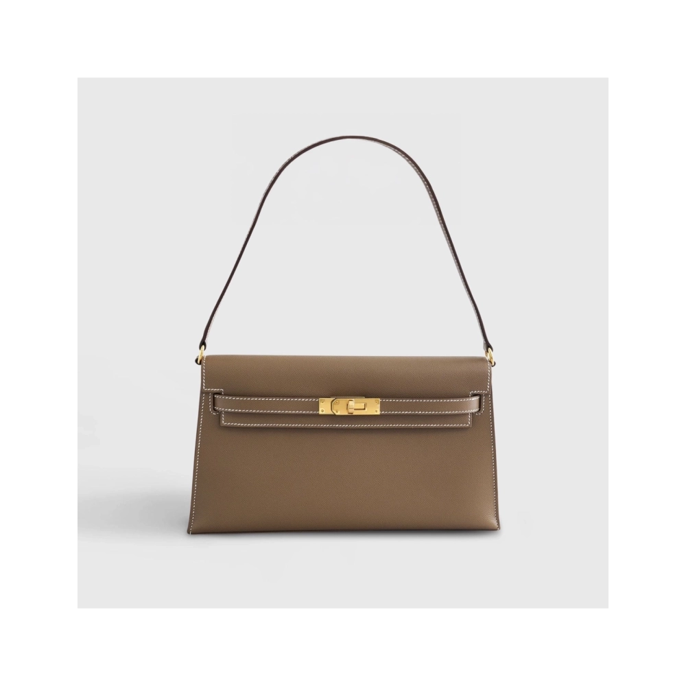 Hermes Kelly Elan 27 Veau Madame Etoupe Gold Hardware,Hermes,BAGS