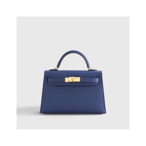 Hermes Kelly Mini Epsom Blue Navy Gold Hardware,Hermes,BAGS