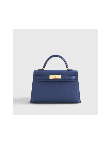 Hermes Kelly Mini Epsom Blue Navy Gold Hardware,Hermes,BAGS