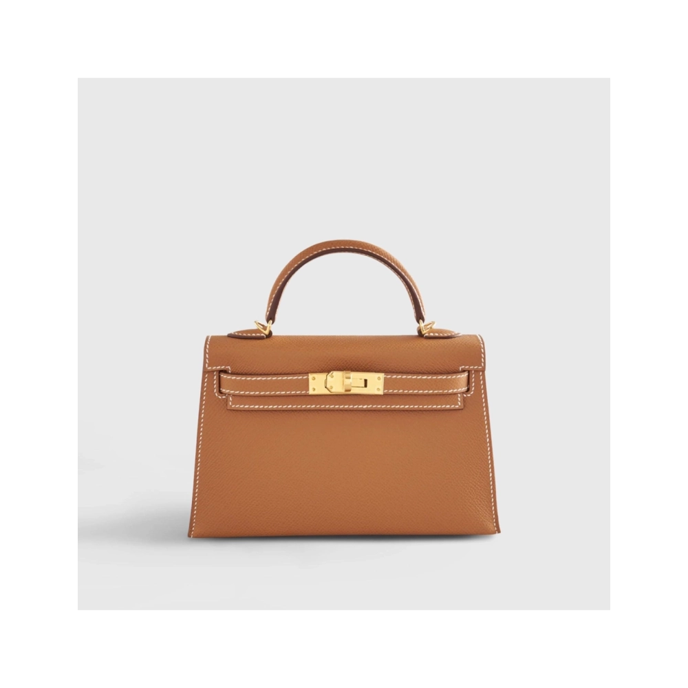 Hermes Kelly Mini Epsom Gold Sellier Gold Hardware,Hermes,BAGS