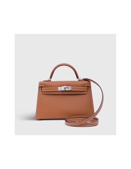 Hermes Kelly Mini Epsom Gold Sellier Palladium Hardware,Hermes,BAGS
