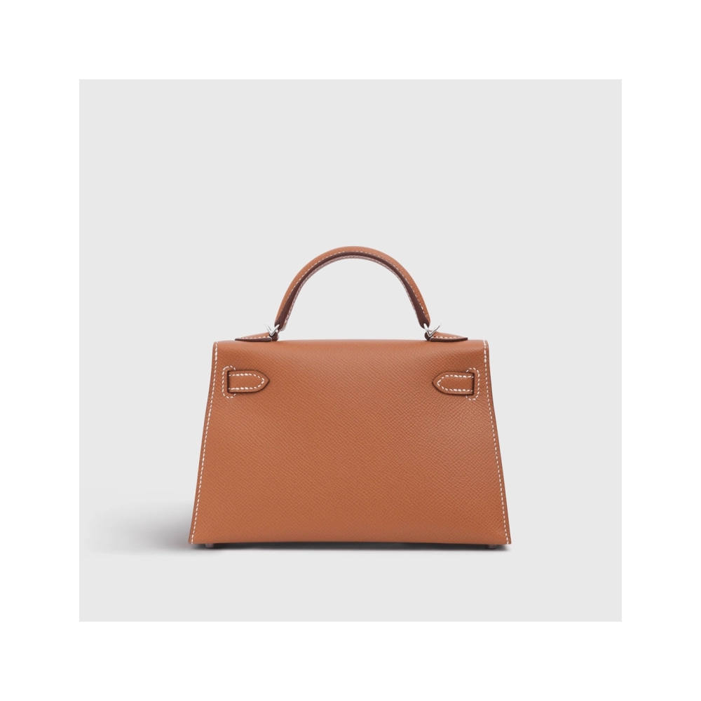 Hermes Kelly Mini Epsom Gold Sellier Palladium Hardware,Hermes,BAGS