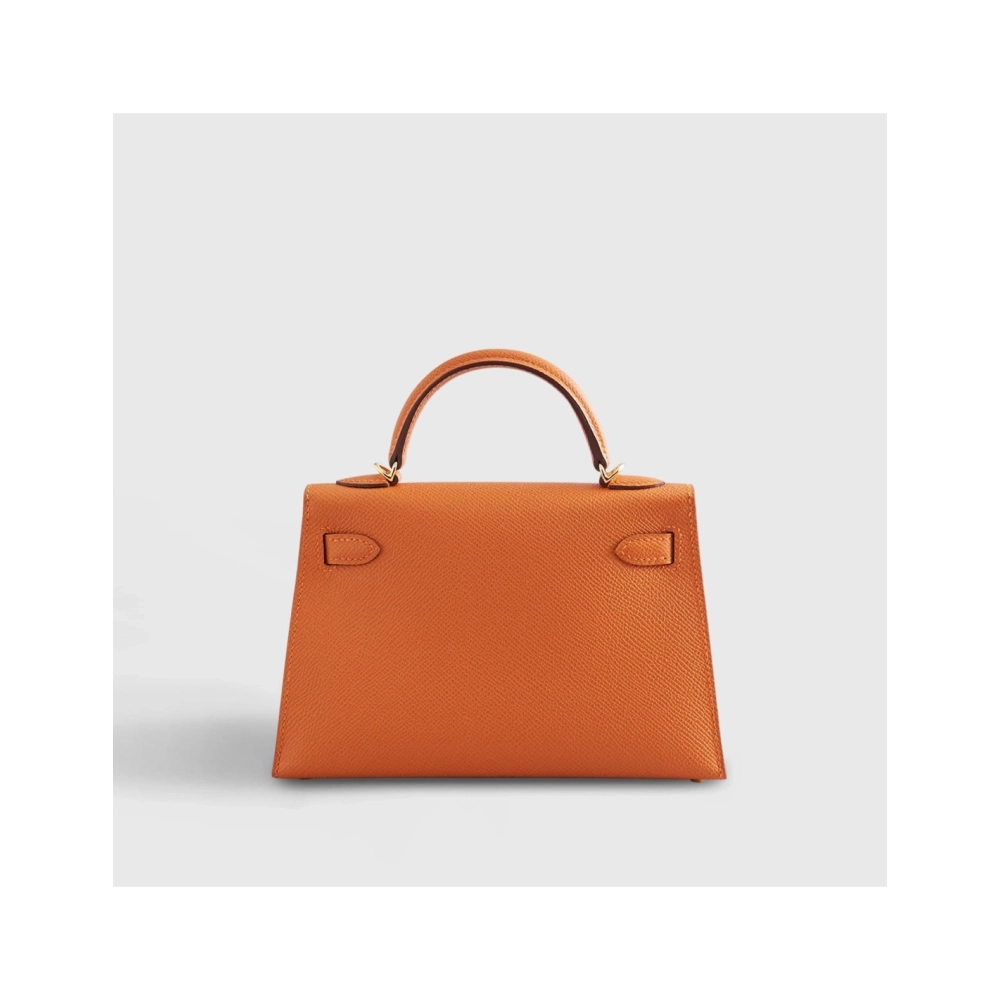Hermes Kelly Mini Epsom Orange Gold Hardware,Hermes,BAGS
