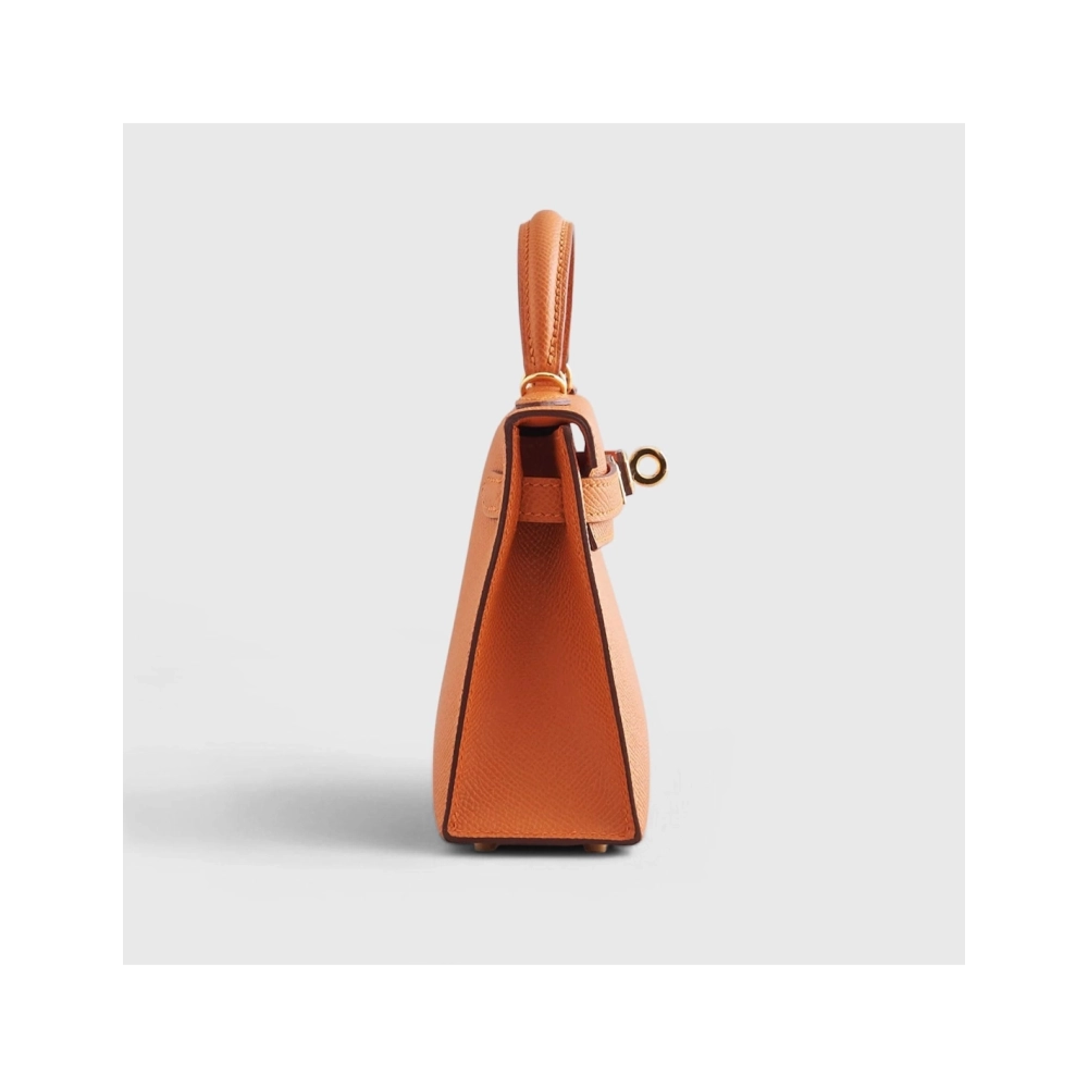 Hermes Kelly Mini Epsom Orange Gold Hardware,Hermes,BAGS
