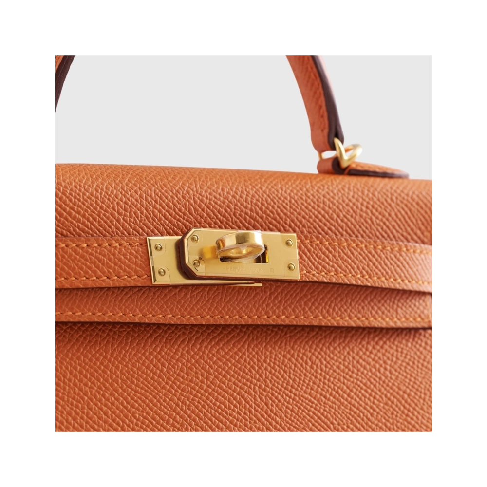 Hermes Kelly Mini Epsom Orange Gold Hardware,Hermes,BAGS