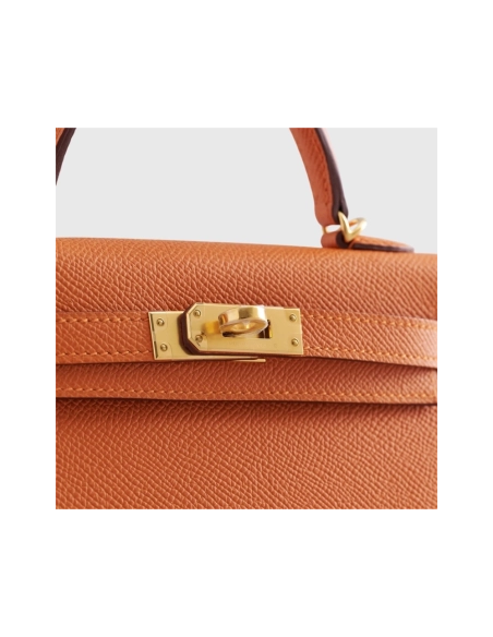 Hermes Kelly Mini Epsom Orange Gold Hardware,Hermes,BAGS