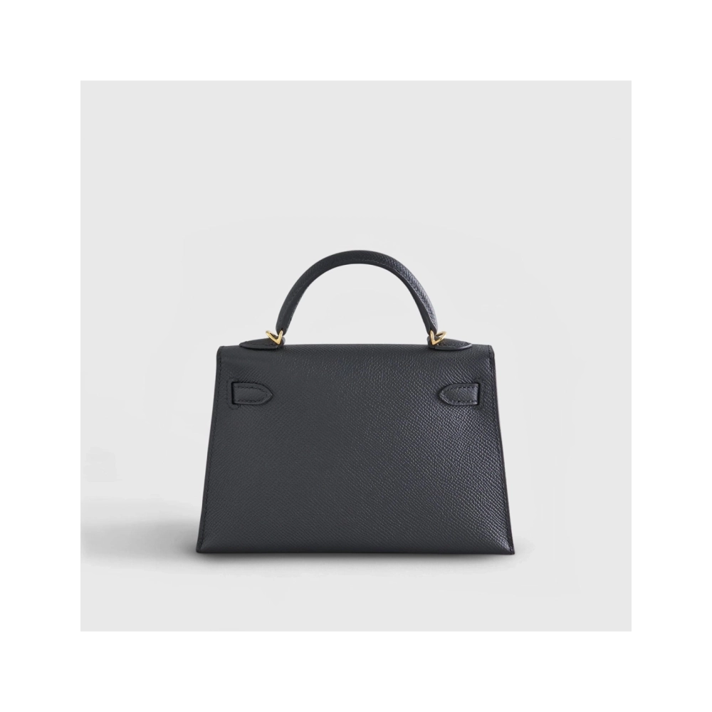 Hermes Kelly Mini Epsom Sellier Black Gold Hardware,Hermes,BAGS