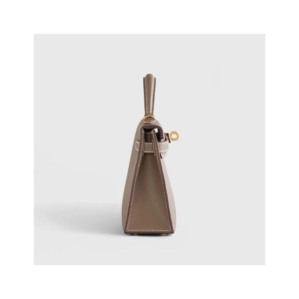 Hermes Kelly Mini Epsom Sellier Etoupe Gold Hardware,Hermes,BAGS