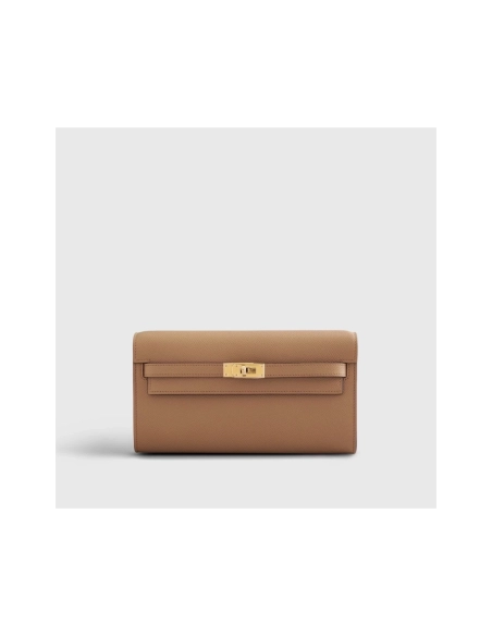 Hermes Kelly To Go Epsom Biscuit Mauve Sylvester Gold Hardware,Hermes,BAGS