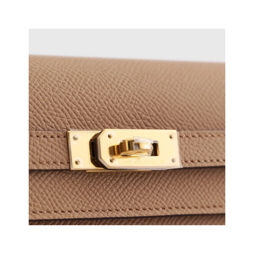 Hermes Kelly To Go Epsom Biscuit Mauve Sylvester Gold Hardware,Hermes,BAGS