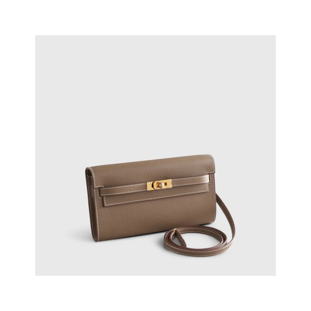 Hermes Kelly To Go Epsom Etoupe Sellier Gold Hardware,Hermes,BAGS