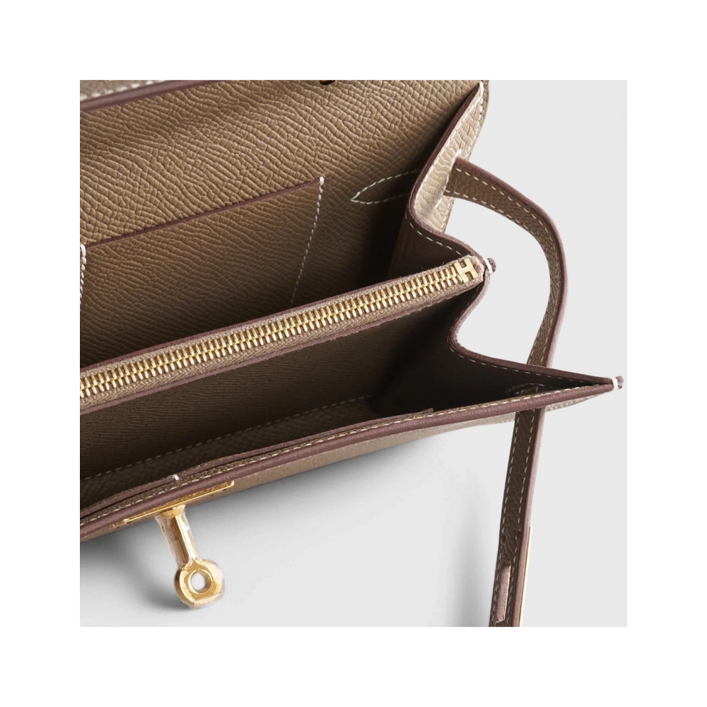 Hermes Kelly To Go Epsom Etoupe Sellier Gold Hardware,Hermes,BAGS