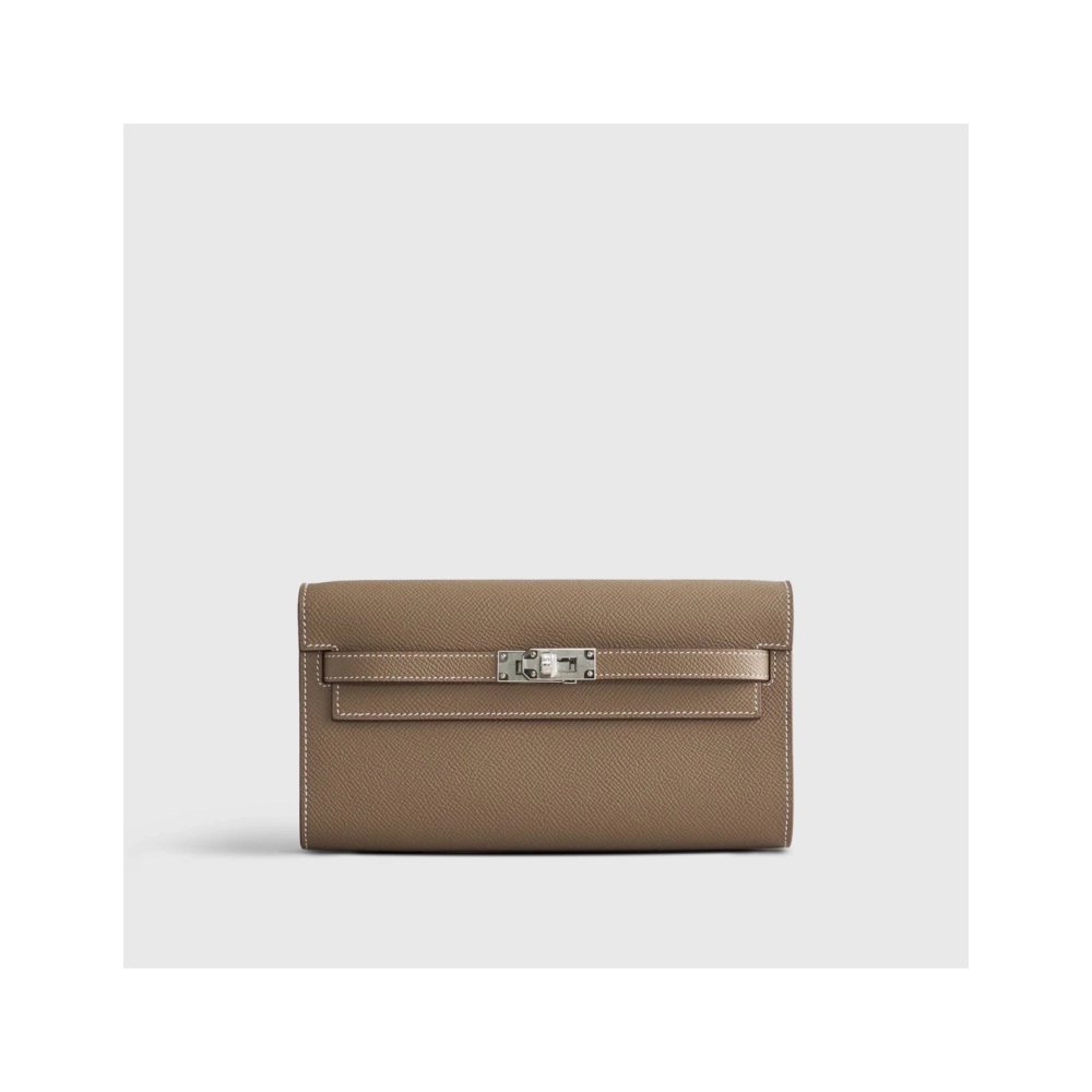 Hermes Kelly To Go Epsom Etoupe Sellier Palladium Hardware,Hermes,BAGS