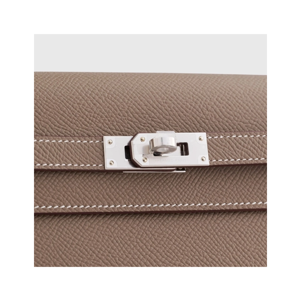 Hermes Kelly To Go Epsom Etoupe Sellier Palladium Hardware,Hermes,BAGS