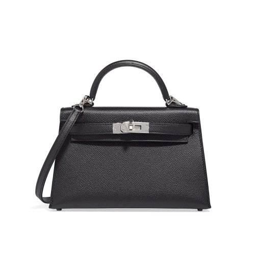 Hermes Kelly Touch Mini Lizard, Veau Madame Black Palladium Hardware,Hermes,BAGS