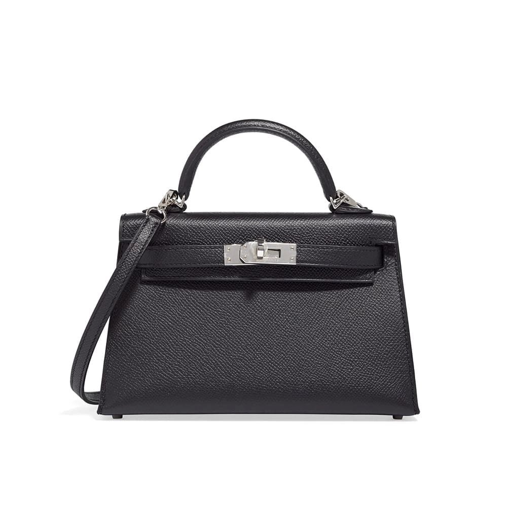 Hermes Kelly Touch Mini Lizard, Veau Madame Black Palladium Hardware,Hermes,BAGS
