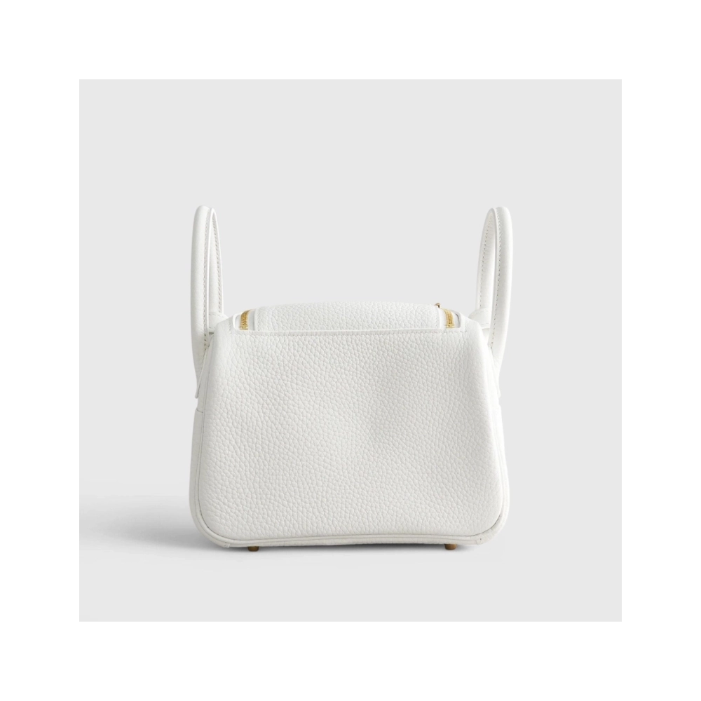 Hermes Lindy 20 Calfskin New White Gold Hardware,Hermes,BAGS