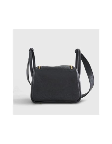 Hermes Lindy 20 Clemence Black Gold Hardware,Hermes,BAGS