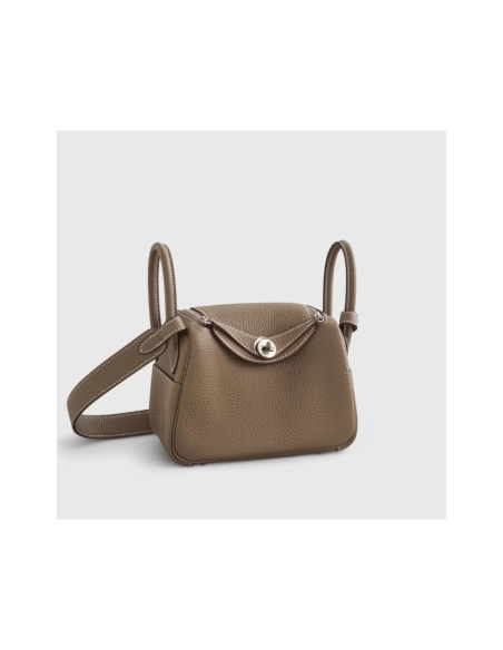 Hermes Lindy 20 Clemence Etoupe Palladium Hardware,Hermes,BAGS