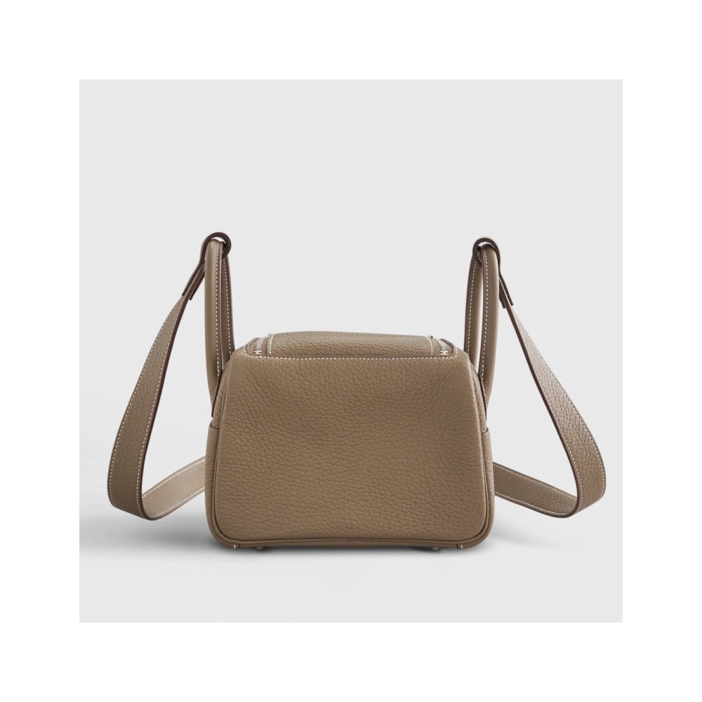 Hermes Lindy 20 Clemence Etoupe Palladium Hardware,Hermes,BAGS