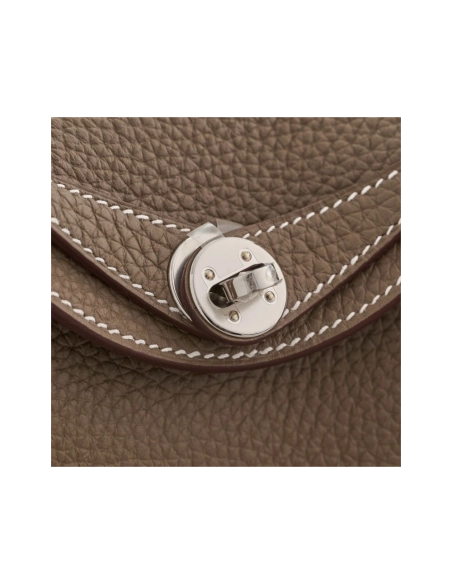 Hermes Lindy 20 Clemence Etoupe Palladium Hardware,Hermes,BAGS