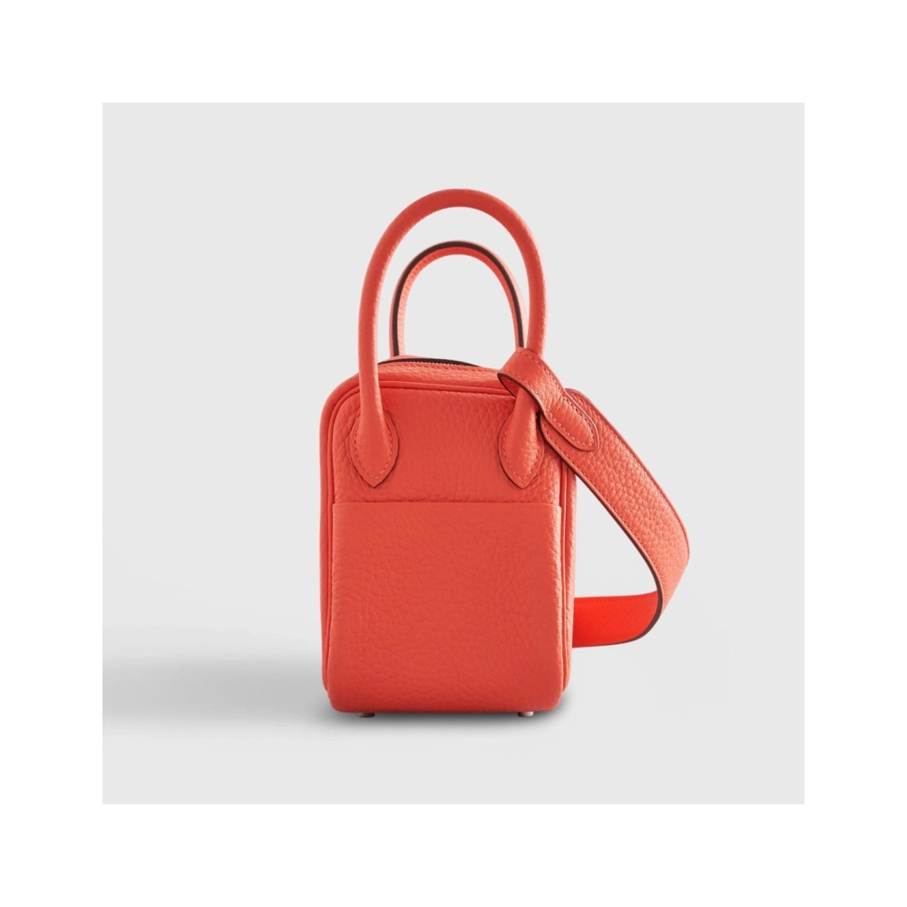 Hermes Lindy 20 Clemence Go Orange Field Palladium Hardware,Hermes,BAGS