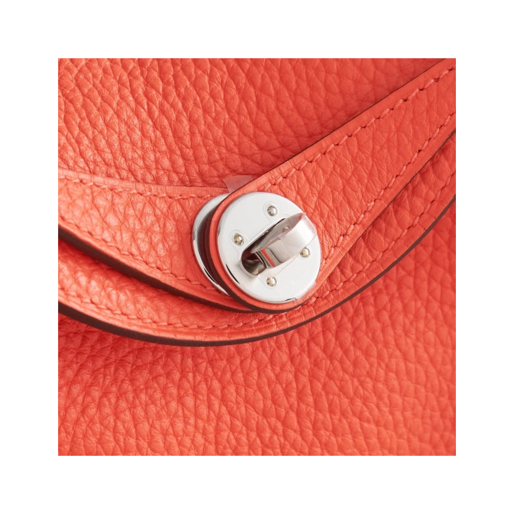 Hermes Lindy 20 Clemence Go Orange Field Palladium Hardware,Hermes,BAGS