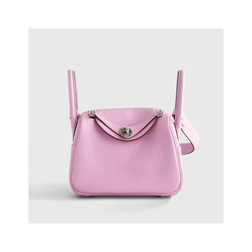 Hermes Lindy 20 Clemence Mauve Sylvester Palladium Hardware,Hermes,BAGS