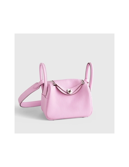Hermes Lindy 20 Clemence Mauve Sylvester Palladium Hardware,Hermes,BAGS