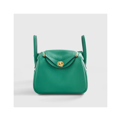 Hermes Lindy 20 Clemence Vert Vertigo Gold Hardware,Hermes,BAGS