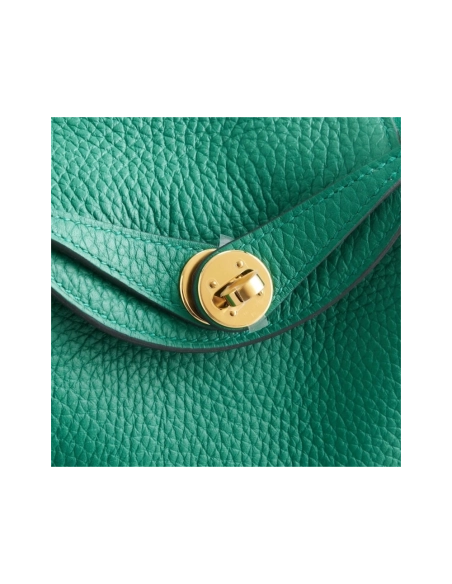 Hermes Lindy 20 Clemence Vert Vertigo Gold Hardware,Hermes,BAGS