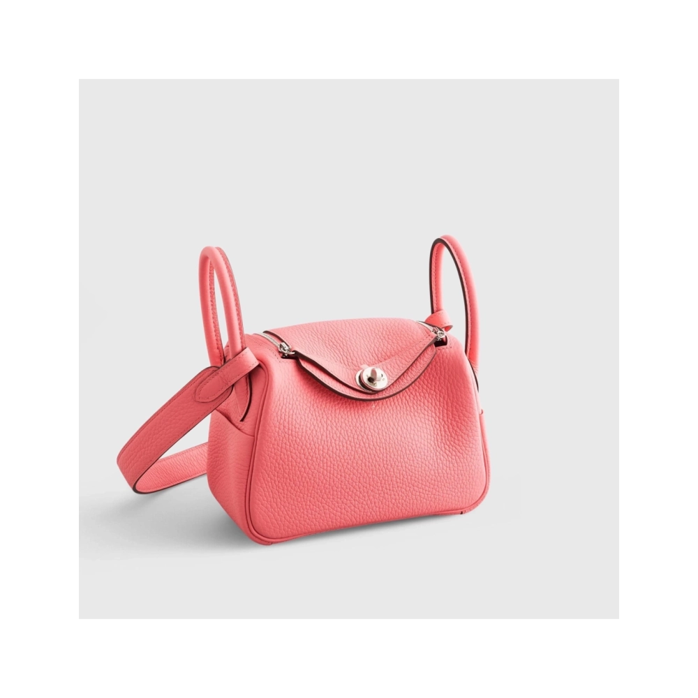 Hermes Lindy 20 Rose Azalee Palladium Hardware,Hermes,BAGS