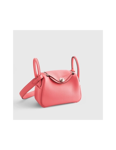 Hermes Lindy 20 Rose Azalee Palladium Hardware,Hermes,BAGS