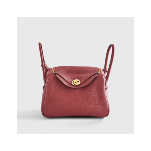 Hermes Lindy 26 Clemence Rouge H Gold Hardware,Hermes,BAGS