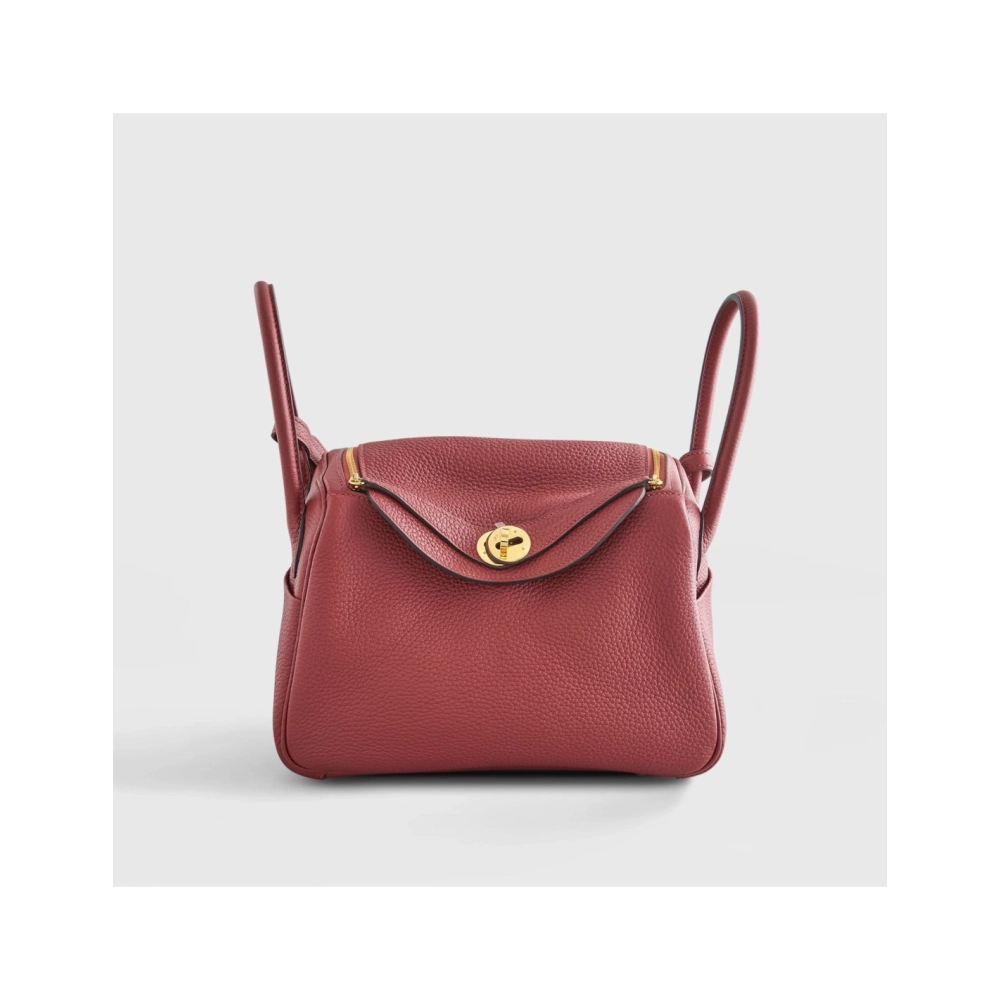 Hermes Lindy 26 Clemence Rouge H Gold Hardware,Hermes,BAGS
