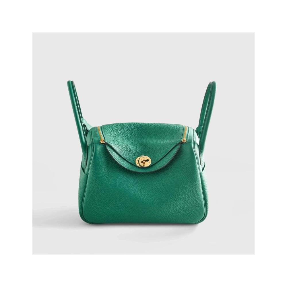 Hermes Lindy 26 Clemence Vert Vertigo Gold Hardware,Hermes,BAGS
