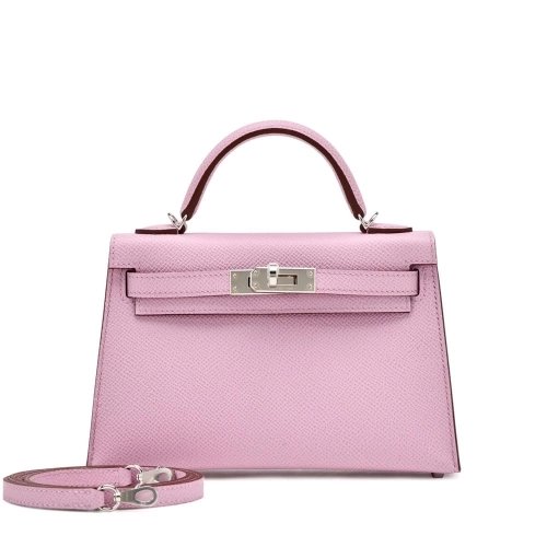 Hermes Mauve Sylvestre Epsom Mini Kelly 20 Palladium Hardware,Hermes,BAGS