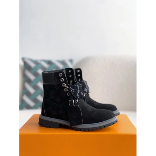 Louis Vuitton Timberland Black Boots/martin Boots/boots,LOUIS VUITTON