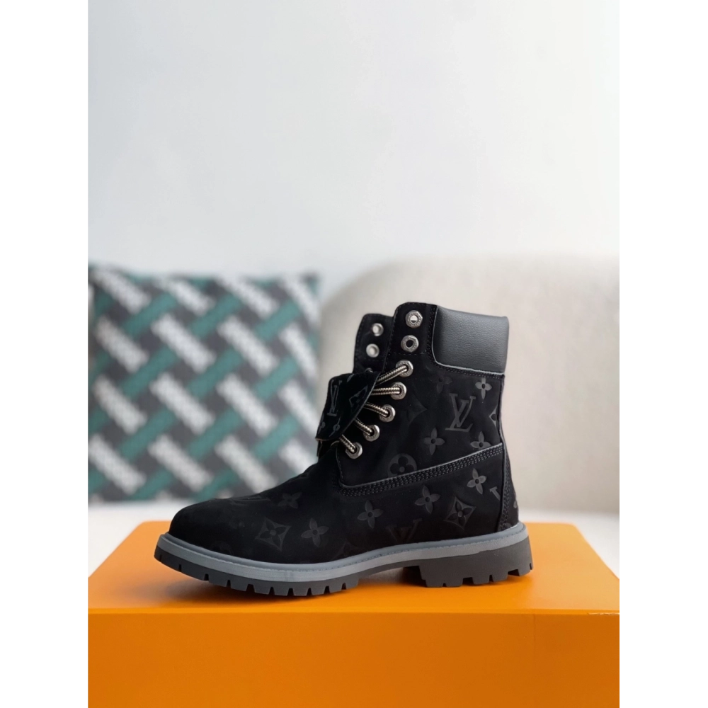 Louis Vuitton Timberland Black Boots/martin Boots/boots,LOUIS VUITTON