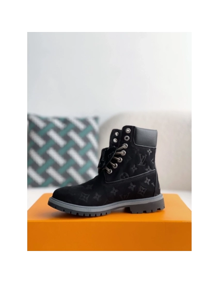 Louis Vuitton Timberland Black Boots/martin Boots/boots,LOUIS VUITTON