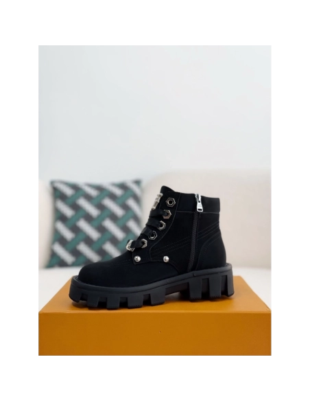 Louis Vuitton Round Toe Lace-up Boots,LOUIS VUITTON